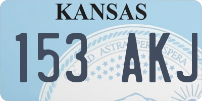 KS license plate 153AKJ