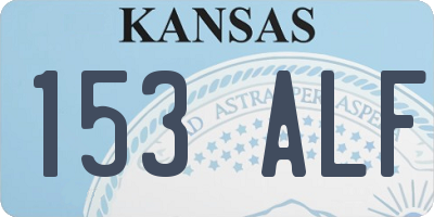 KS license plate 153ALF