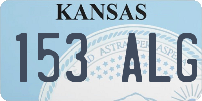 KS license plate 153ALG