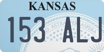 KS license plate 153ALJ