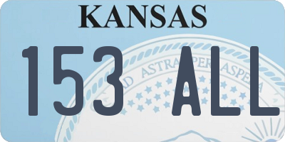 KS license plate 153ALL