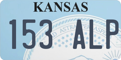 KS license plate 153ALP