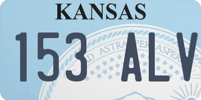KS license plate 153ALV