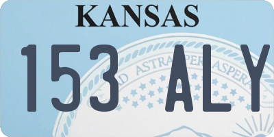 KS license plate 153ALY