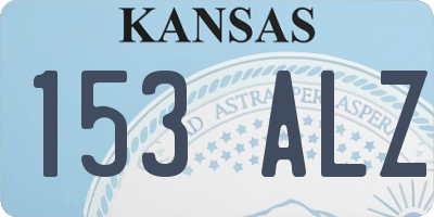 KS license plate 153ALZ