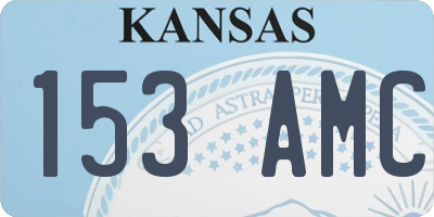KS license plate 153AMC