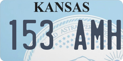 KS license plate 153AMH
