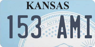 KS license plate 153AMI