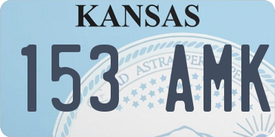 KS license plate 153AMK