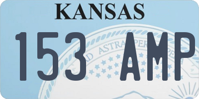 KS license plate 153AMP