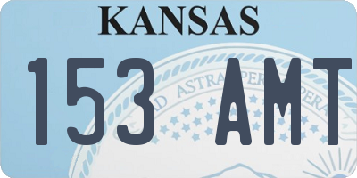 KS license plate 153AMT