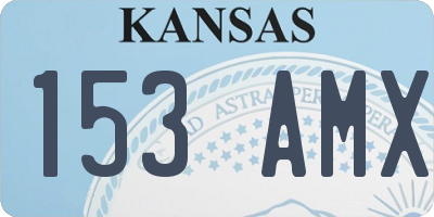KS license plate 153AMX