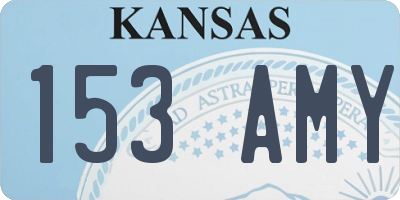 KS license plate 153AMY