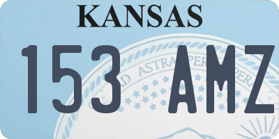 KS license plate 153AMZ