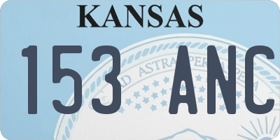 KS license plate 153ANC