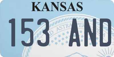 KS license plate 153AND