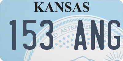 KS license plate 153ANG