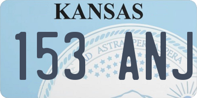 KS license plate 153ANJ