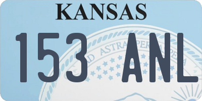 KS license plate 153ANL