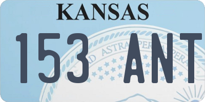 KS license plate 153ANT