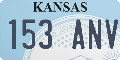 KS license plate 153ANV