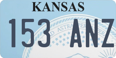 KS license plate 153ANZ