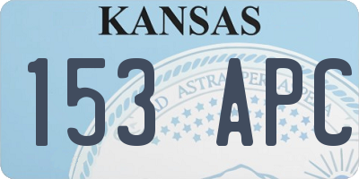 KS license plate 153APC