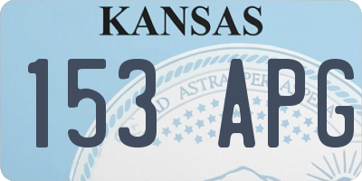 KS license plate 153APG