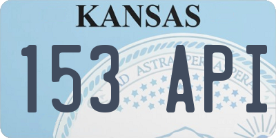 KS license plate 153API