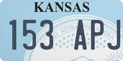 KS license plate 153APJ