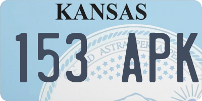 KS license plate 153APK