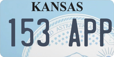 KS license plate 153APP