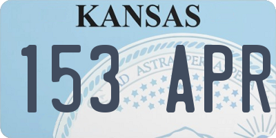 KS license plate 153APR
