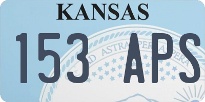 KS license plate 153APS
