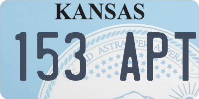 KS license plate 153APT