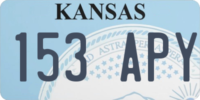 KS license plate 153APY
