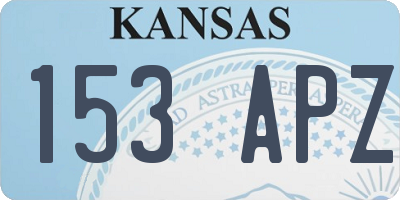 KS license plate 153APZ