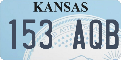 KS license plate 153AQB
