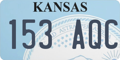 KS license plate 153AQC