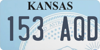KS license plate 153AQD