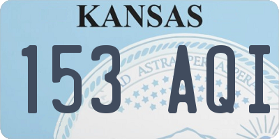 KS license plate 153AQI