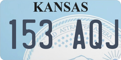 KS license plate 153AQJ