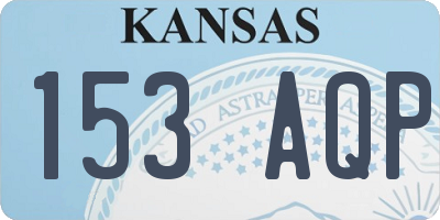 KS license plate 153AQP