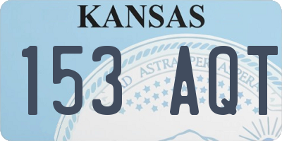 KS license plate 153AQT