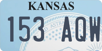 KS license plate 153AQW