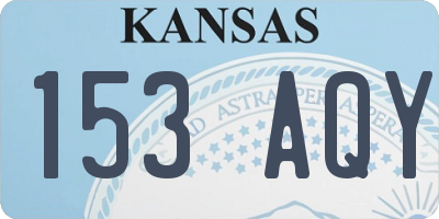 KS license plate 153AQY