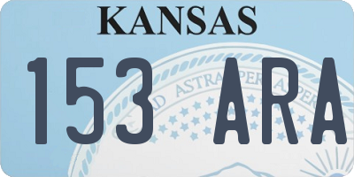 KS license plate 153ARA