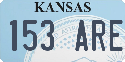 KS license plate 153ARE