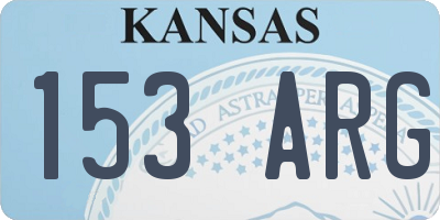 KS license plate 153ARG