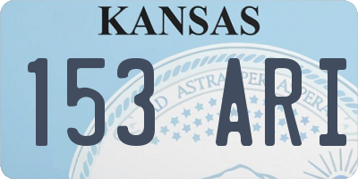 KS license plate 153ARI